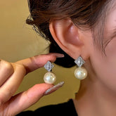 14K Gold-Plated Flower Bead Earrings - elegant Flower Bead Earrings