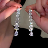 14K Gold-Plated Flower Water Drop Earrings - elegant Flower Water Drop Earrings