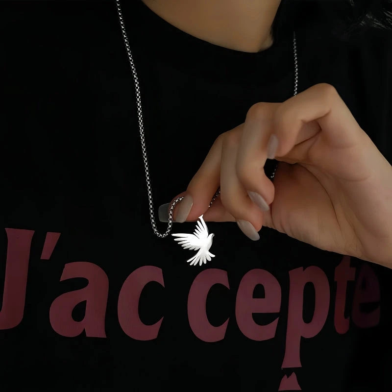 14K Gold-Plated Free Dove Necklace - beautiful Peace Dove Necklace