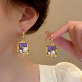 14K Gold-Plated Garden Baroque Natural Pearl Earrings - elegant Baroque Pearl Earrings