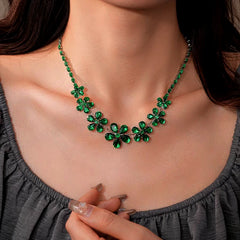 Close-up of the pendant and clasp on the Green Zircon Set