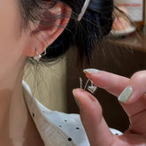 14K Gold-Plated Heart Threader Earrings - elegant Heart Threader Earrings