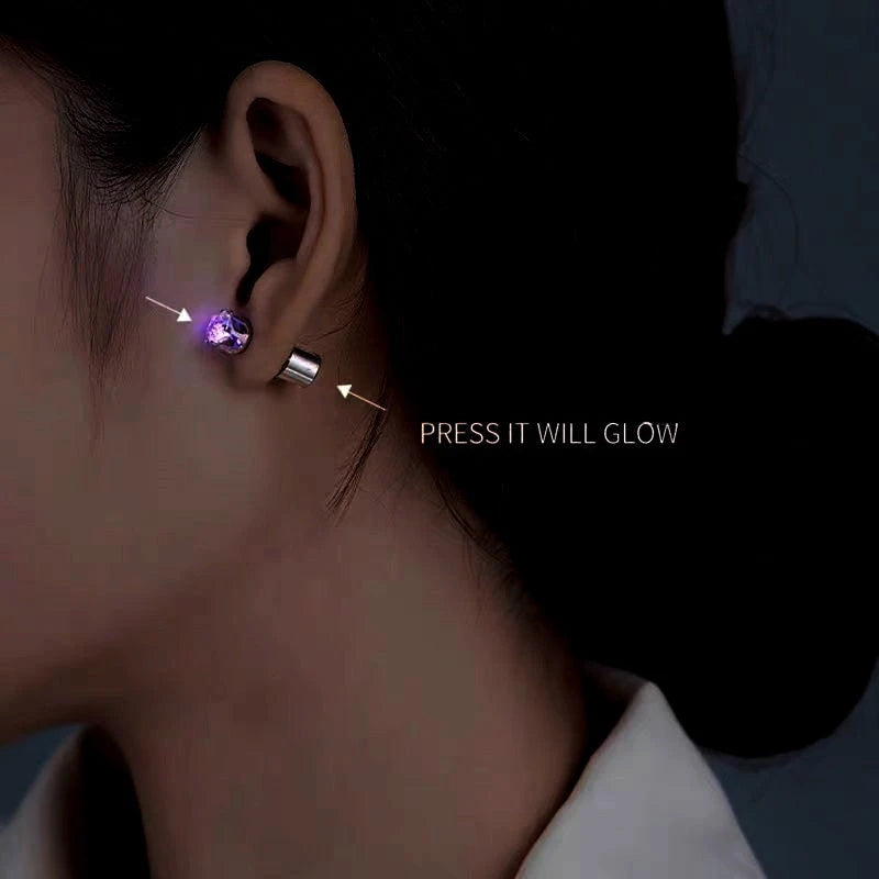 14K Gold-Plated Led Light Earrings - elegant LED Ear Jackets