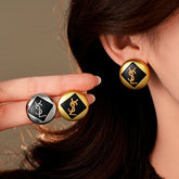 14K Gold-Plated Letter Stud Earrings - elegant Initial Letter Studs