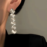 14K Gold-Plated Luxury Glossy Feather Fan Tassel Earrings - elegant Fan Tassel Earrings