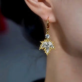 14K Gold-Plated Luxury Maple Leaf Earrings - elegant Maple Leaf Earrings