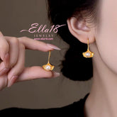 14K Gold-Plated Luxury Shell Pearl Ear Hook Earrings - elegant Shell Pearl Ear Hooks