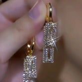 14K Gold-Plated Luxury Zircon Bling Tassel Earrings - elegant Bling Tassel Earrings