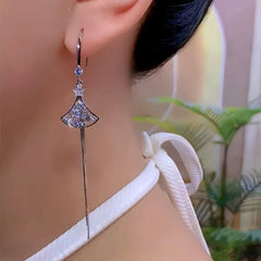 Close-up detail of the sparkling zircons and plating on the French Style Ear Hooks