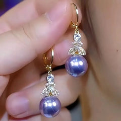 Close-up detail of the sparkling zircons and plating on the Zircon Purple Pearl