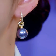 Close-up detail of the sparkling zircons and plating on the Zircon Purple Pearl