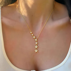 14K Gold-Plated Micro-Inlaid Zircon Big Dipper Necklace - beautiful Big Dipper Necklace