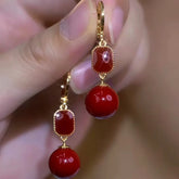 14K Gold-Plated Oil Drop Pearl Earrings - elegant Oil Drop Pearl