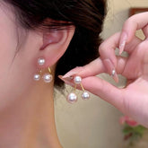14K Gold-Plated Pearl Jacket Earrings - elegant Pearl Jacket Earrings