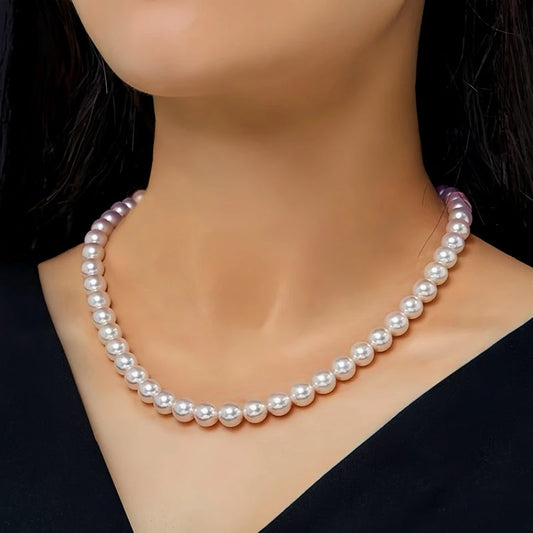 14K Gold-Plated Pearl Necklace - beautiful Pearl Necklace