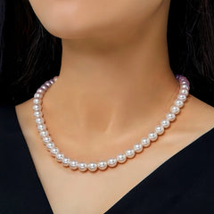14K Gold-Plated Pearl Necklace - beautiful Pearl Necklace