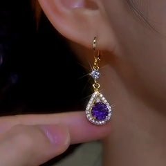 Close-up detail of the sparkling zircons and plating on the Zircon Water Drop