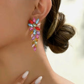 14K Gold-Plated Rhinestonen Wheat Tassel Earrings - elegant Wheat Tassel Earrings