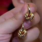 14K Gold-Plated Ring Hoop Earrings - elegant Ring Hoop Earrings