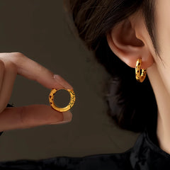 14K Gold-Plated Small Hoop Earrings - elegant Small Gold Hoops