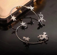 Angled view of the 14K Gold-Plated Star Ear Cuffs ( 1 Pair )