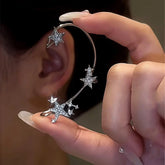 14K Gold-Plated Star Ear Cuffs ( 1 Pair ) - elegant Star Ear Cuffs