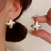 14K Gold-Plated Star Stud Earrings - elegant Star Stud Earrings