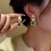 14K Gold-Plated Star Tassel Bead Earrings - elegant Star Tassel Bead Earrings