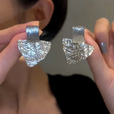 14K Gold-Plated Triangle Earrings - elegant Triangle Earrings
