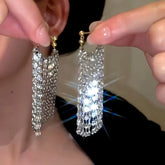 14K Gold-Plated Waterfall Tassel Earrings - elegant Waterfall Tassel Earrings