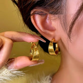 14K Gold-Plated Wire Wrapped Earrings - elegant Wire Wrapped Earrings