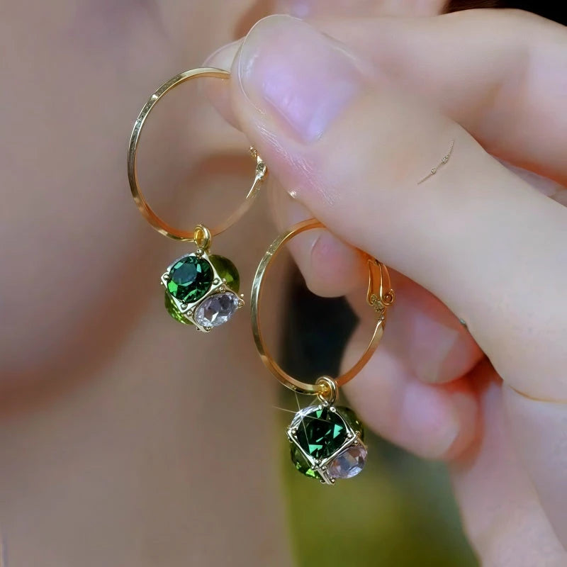 14K Gold-Plated Zircon Ball Tassel Earrings - elegant Tassel Earrings