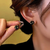 14K Gold-Plated Zircon Bead Bud Earrings - elegant Zircon Bead Earrings