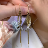 14K Gold-Plated Zircon Cross Ear Hook Earrings - elegant Cross Ear Hooks