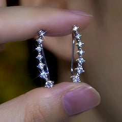 Close-up detail of the sparkling zircons and plating on the Diamond Ear Crawlers