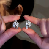 14K Gold-Plated Zircon Diamond Snake-Shaped Earrings - elegant Snake Shaped Earrings