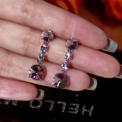 Angled view of the 14K Gold-Plated Zircon Earrings