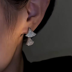 Close-up detail of the sparkling zircons and plating on the Crystal Ear Jackets