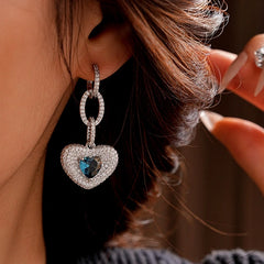 Close-up detail of the sparkling zircons and plating on the Asymmetrical Heart Star