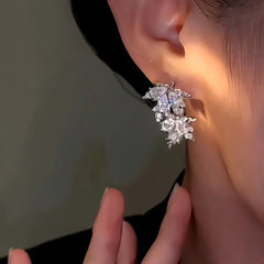 Close-up detail of the sparkling zircons and plating on the Silver Maple Leaf
