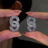 14K Gold-Plated Zircon String Earrings - elegant String Earrings