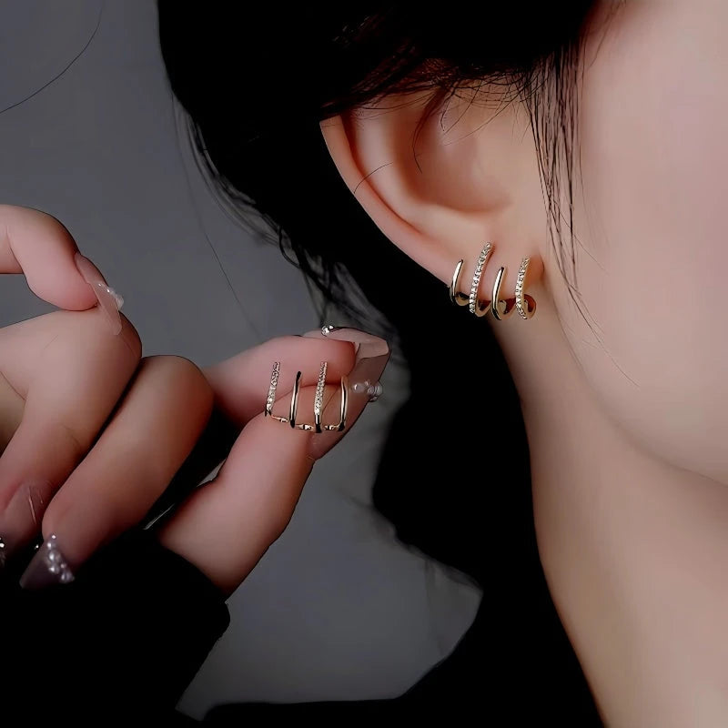 14K Gold-plated Elegant Studs - elegant Elegant Gold Studs