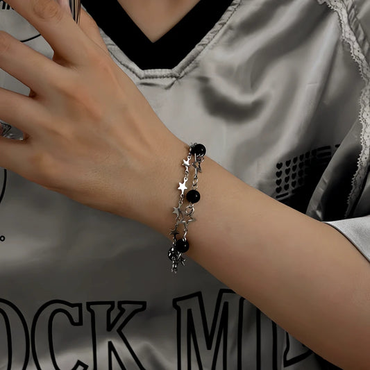 14K Gold-plated Exquisite Hollow Five-Pointed Star Clavicle Bracelet - chic Star Clavicle Bracelet