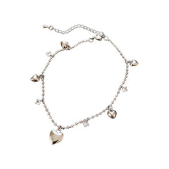 Full view of the elegant 14K Gold-plated Exquisite Zircon Heart Bracelets