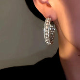 14K Gold-plated Luxury Simple Beads Hoop Earrings - elegant Simple Hoop Earrings