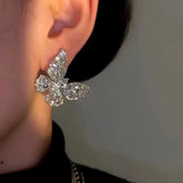 14K Gold-plated Luxury Zircon Butterfly Earrings - elegant Zircon Butterfly Earrings