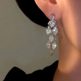 14K Gold-plated Luxury Zircon Tassel Earrings - elegant Zircon Tassel Earrings