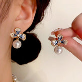 14K Gold-plated Simple Flower Pearl Earrings - elegant Flower Pearl Earrings