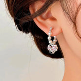 14K Gold-plated Sweet Bow Heart Earrings - elegant Bow Heart Earrings