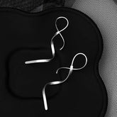 14K Gold-plated Wavy Threader Earrings - elegant Wavy Threader Earrings